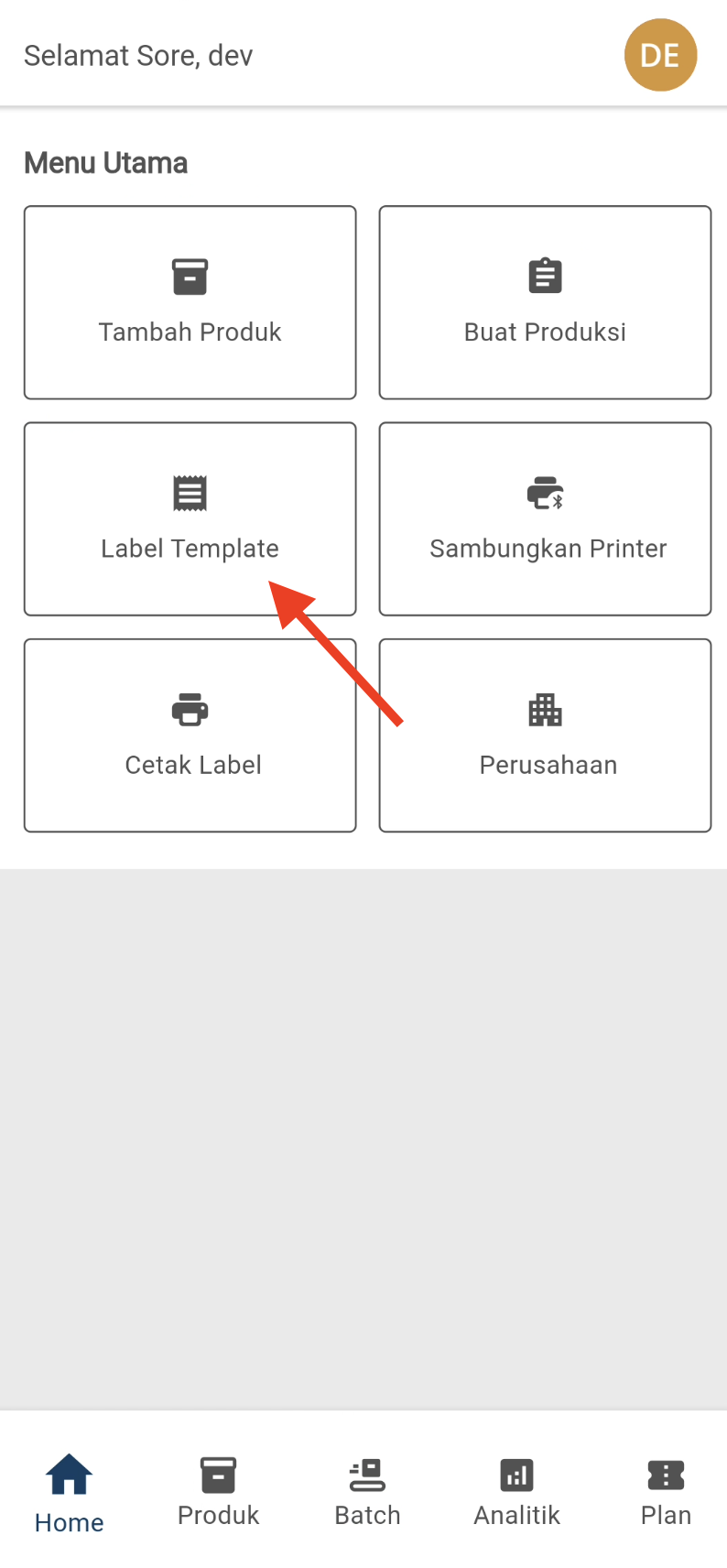mobile-navigate-to-label-template-page